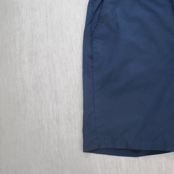 Greg Norman Chino Shorts‎ Men's Size 38 Navy Polyester Flat Front Slash Pockets - Picture 4 of 8